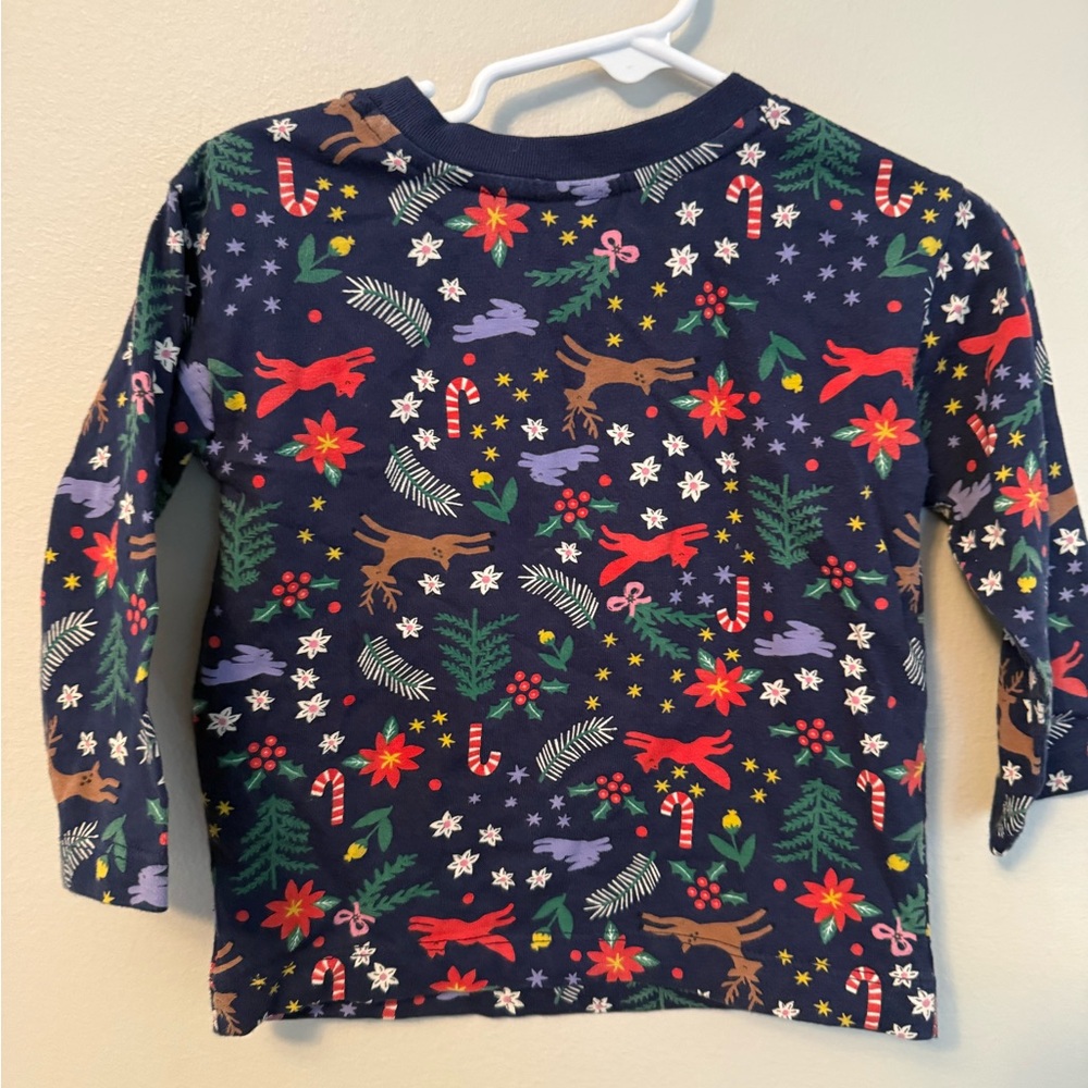 Hanna Andersson Navy Christmas Long Sleeve Shirt - Picture 2 of 3